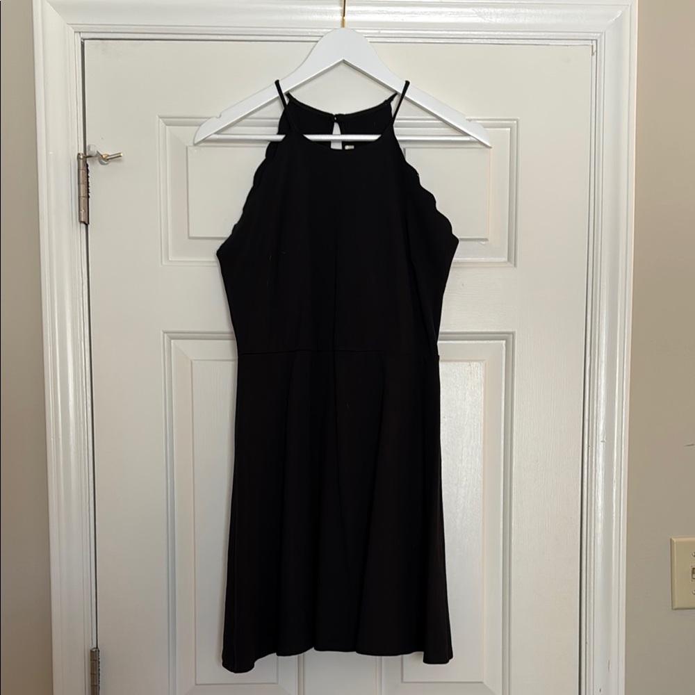 Elegant Black Halter Dress